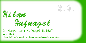 milan hufnagel business card